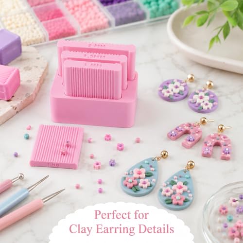 Mini Polymer Clay Bead Maker（1&1.5&2mm）, Clay Beads Roller Bead Shaping Tool Clay Molds for Jewelry Making DIY Bracelet Necklace Craft - color: 1-2mm