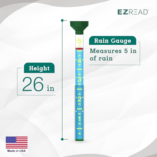 Headwind EZRead 26” Giant Professional Outdoor rain Gauge, USA Made Heavy Duty All Weather Freeze Proof mountable with Float, Hunter Green (820-0019) - color: Hunter Green, size: 26-Inch