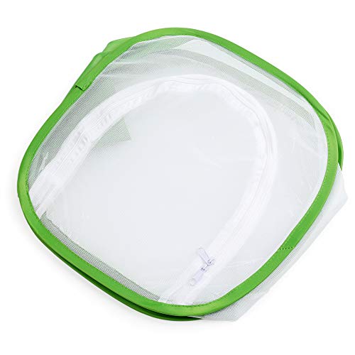 Insect and Butterfly Habitat Cage Terrarium Pop-up 12 X 12 X 12 Inches, Polyester Bottom for Easier Clean - size: 12 x 12 x 12 inches