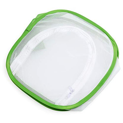Insect and Butterfly Habitat Cage Terrarium Pop-up 12 X 12 X 12 Inches, Polyester Bottom for Easier Clean - size: 12 x 12 x 12 inches