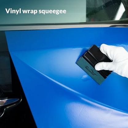 NEWISHTOOL 3 Pcs Vinyl Wrap Squeegee Different Size Felt Squeegee for Vinyl - color: 3 Pcs-black