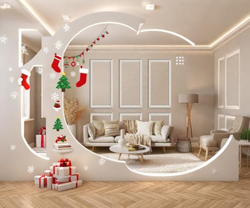 6 Set Pre-Cut Wall Molding Kit, Ready to Assemble Decorative Panels for Accent Wall Design - Installed with Glue, 3 Top 3 Bottom Accent Pieces for Bedroom & Living Room Interior Decor