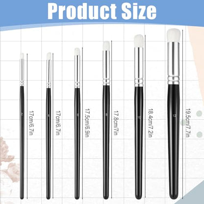 Miniature Dry Brush Set, Professional Model Painting Brush, 6 Sizes