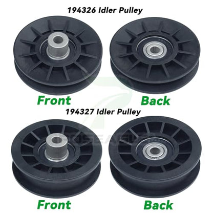 532194326 Idler Pulley with 532194327 Pulley for YTH2348 Mowers - size: 1x532194326+1x532194327