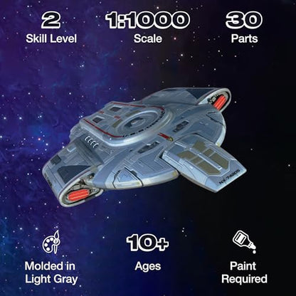 Polar Lights Star Trek USS Defiant 1:1000 Scale Snap Model Kit, Multicolor (POL952)