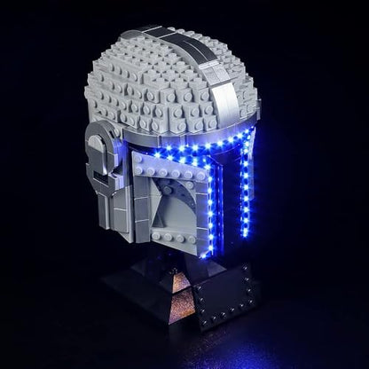 VONADO LED Light Kit Compatible with LEGO The Mandalorian Helmet 75328 (Lights Only, No Models) Creative Lighting Set Accessories Compatible with LEGO 75328 Building Set - style: Light Compatible with Lego Mandalorian Helmet 75328