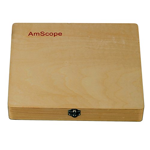 AmScope PS100B Prepared Microscope Slide Set for Basic Biological Science - style: PS100B