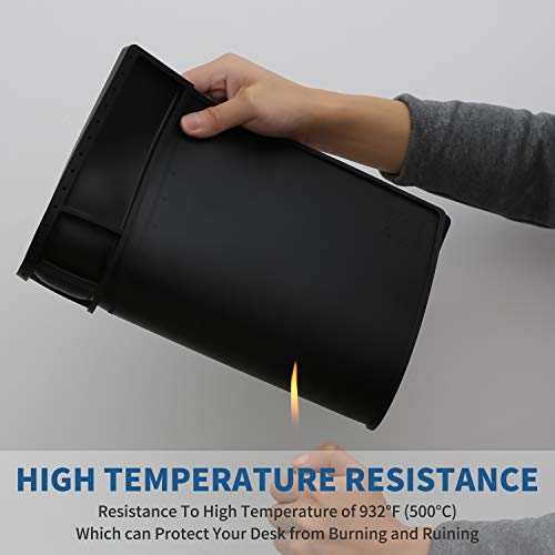 HengTianMei-202 Black Magnetic Repair Work Mat Heat Resistant 932°F, Silicone Soldering Mat Expand Work Area for Soldering, Electronics, BGA, Soldering Station, Computer Repair Etc 17" * 12" - size: HTM-202