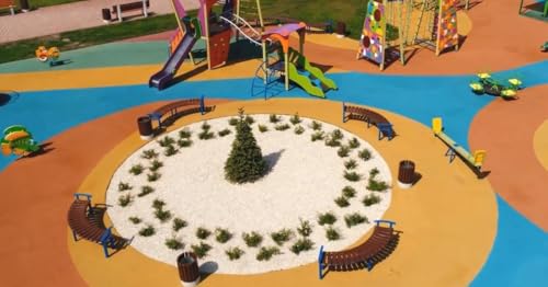 Poured-in-Place Surfacing Repair Kit Fix Rubber Playground (Green/Black, Standard) - color: Green/Black, size: Standard
