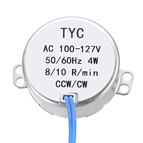 uxcell Synchronous Motor AC 100-127V 8-10RPM 50-60Hz CCW/CW 4W D Shaft - style: 8-10RPM