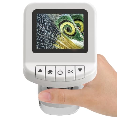 Kids Digital Microscope 1200X Handheld Portable STEM Science Toy(White)