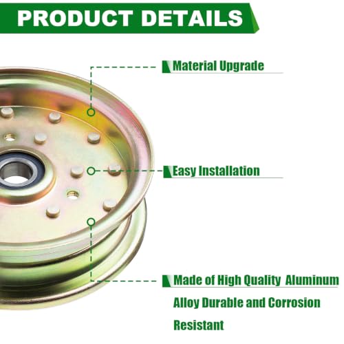 Idler Flat Pulley 116-4669 99-8912 126-9197 Fits Exmark Toro Lazer Z HP Pioneer Radius Turf Tracer S X Time Cutter ZX Mower (2 Pack) - color: 116-4669 99-8912 2 pack
