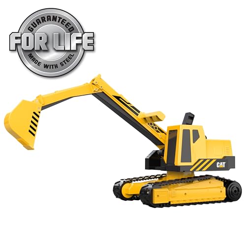 CAT Construction Toys, CAT Steel Construction Excavator - Heavy-Duty & Durable - Ergonomic Handles 3+ Years - Dig & Haul Dirt All Day Long! - style: Cat Steel Excavator