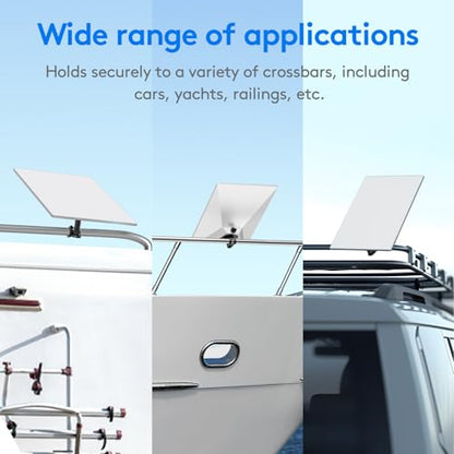 Starlink Mini Mount Kit for RV, Boat, Camper, Ladder & Guardrail - CNC Aluminum Alloy Adjustable Clamp (0.79"-1.38" Pipe Diameter) - Universal Pipe Adapter Compatible with Starlink mini - style: Upright bracket