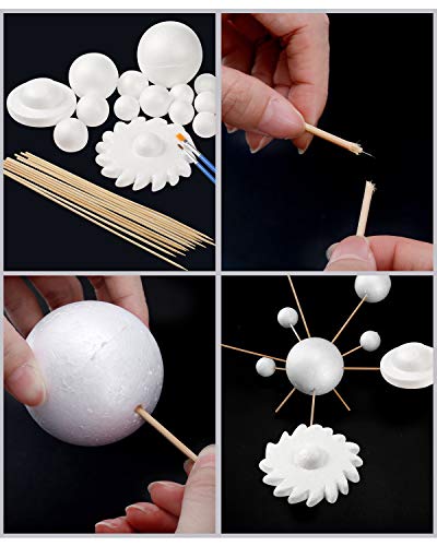 Pllieay Solar System Model Foam Ball Kit for School Science Projects - color: 40 Pieces