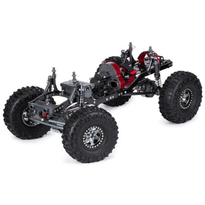 1/10 RC Crawler Metal Chassis Kit for Axial SCX10 II Rock Off Road Truck - color: Red