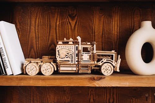 Wood Trick Big Rig Truck 3D Wooden Puzzles for Adults to Build