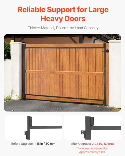 VEVOR Gate Building Kit, Fits 36 to 60 in Wide Openings, Up from 6 to 7 ft High Fence, Adjustable Gate Building Kit, Anti Sag Full Gate Frame Kit with Latch Lock and Screws, for Wooden Fence, Iron - size: 36"-60" wide openings, 6'-7' high