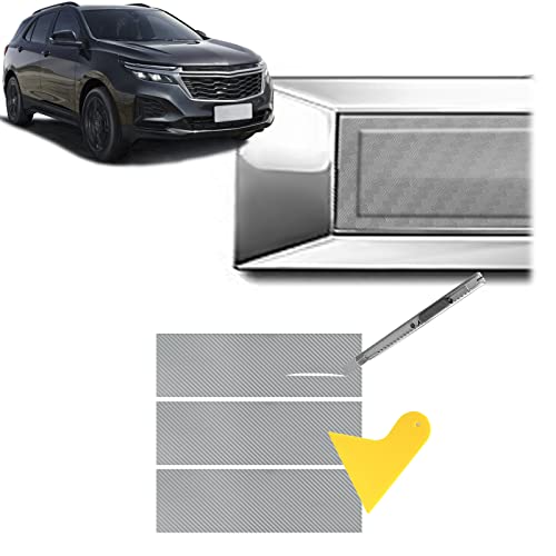 QianBao Compatible with Silver Carbon Fiber 11.8" x 4" Chevy Bowtie Emblem - color: Silver