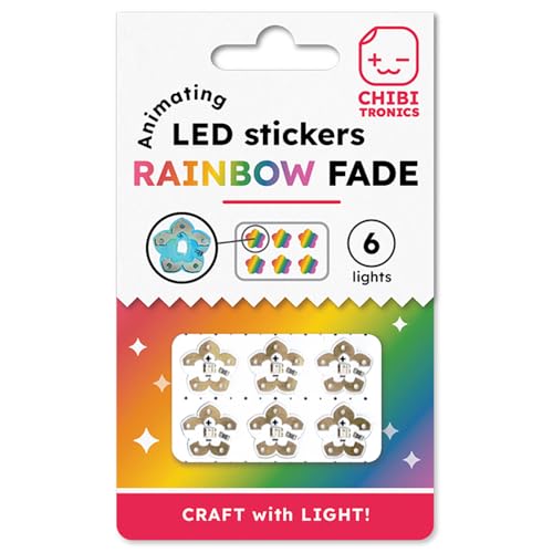 Chibitronics Animating Rainbow Fade LED 6 Pack - color: Rainbow Fade, size: Pack of 6