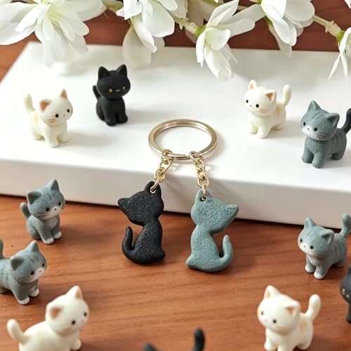 13 Pcs Black Cat Halloween Polymer Clay Cutters Set - Spooky Cat Silhouette & Imprint Cutters for Polymer Clay Jewelry Making, Gift for Cat Lovers, Friends & Family - color: Black cat-2026