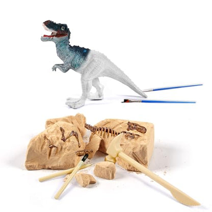 Dinosaur Dig Kit for Kids, Tyrannosaurus Rex Fossil Excavation Science Set with Full Tools, 3D Skeleton Puzzle Assembly, STEM Archaeology Educational Craft Toys, Gift for Boys Girls 6+ - size: Tyrannosaurus Rex Excavation