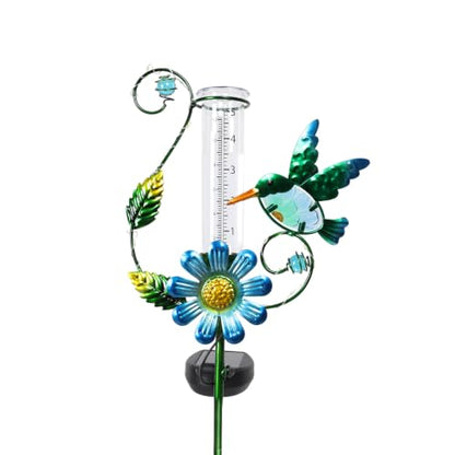 MUMTOP Hummingbird Rain Gauge for Outdoor Lawn, Yard and Garden - color: Upgrade Hummingbird