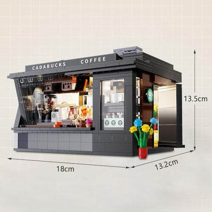 CaDA Master C66005W Japanese Coffee House Building Set,MOC Construction Coffee Shop Modular Buildings with Lights,768PCS City House Idea Collect Gift for Adults - color: C66005w