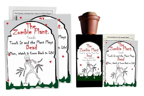 Zombie Plant Party Favors (2) with 2 Extra Zombie Plant Seed Packets to Grow Your own Zombie Plants Indoors!