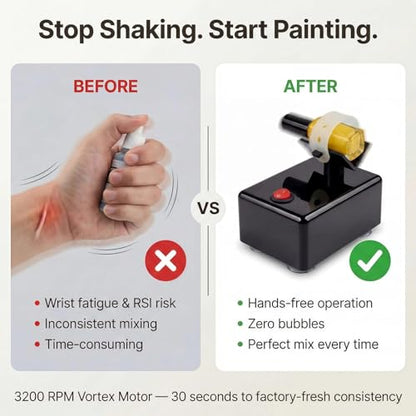 Paint Shaker Vortex Mixer for Model Paints & Nail Polish - color: Black