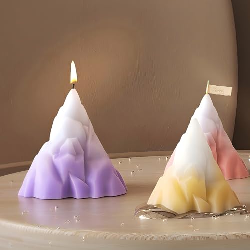 2 pcs Iceberg Candle Mold,iceberg Resin Molds Silicone mold for Candles Home Decoration Silicone molds Resin Snow mountain Soap molds Cartoon mold DIY Fondant Cake Decoration