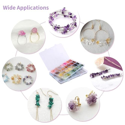 Quefe 56 Colors 1800pcs Crystal Beads Jewelry Making Supplies Kit - color: 56 Colors