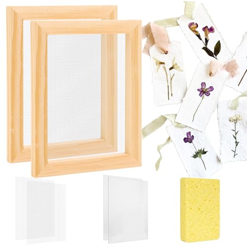 Aboofx Paper Making Kit, A7 Mini Paper Making Screen Frame Kit(3"x4") - size: A7