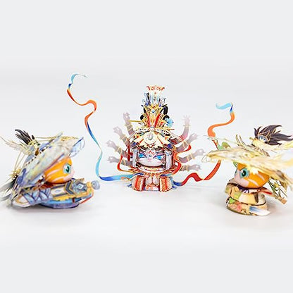 MU 3D Metal Puzzles Assembling Buddhist Kwan Yin Statue Kitty Cat Figures, Zen Gift Cultural Relic Replicas The Flying Apsaras Metal Model Kits Building, Hobby Collectables Presents Home Desk Decor - style: The flying Apsaras of the Dunhuang Caves