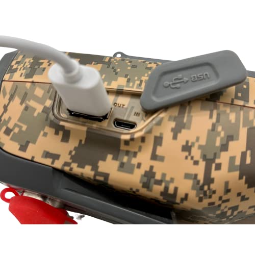 KELVIN 8 Automotive Emergency Tool 8: Power Generator with USB Powerbank, Razor Sharp Seat Belt Cutter, Car Flashlight Emergency Kit, Safety Window Hammer, & 100 db Emergency Siren - Camo - color: Camo