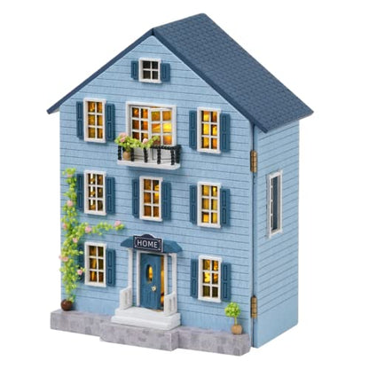 Flever Dollhouse Miniature DIY House Kit Creative Room with Furniture for Romantic Valentine's Gift (Molan House) - color: Molan House