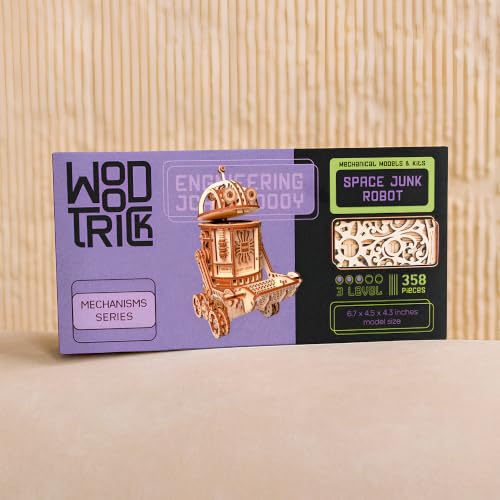 Wood Trick Space Junk Robot 3D Wooden Puzzles for Adults to Build