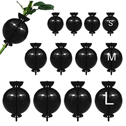 12PCS Reusable Air Layering Pods for Plant Rooting Growing Propagation Ball - size: 4 Small + 4 Medium + 4 Large