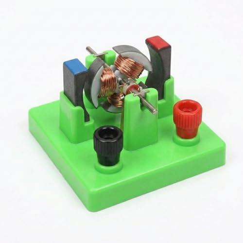 DIY DC Electrical Motor Assemble KIT - STEM Science Lab Educational Physics Learning Experiment Toy for Kids Electrical Motor 1 (Green)