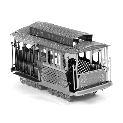 Fascinations Metal Earth San Francisco Cable Car 3D Metal Model Kit,Silver