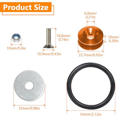 BFXM Universal Bumper Clips, Front Rear Bumper Quick Release Kit - color: Orange, size: 2set