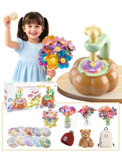 DIY Fabric Flower Making Kit, 2-in-1 Flower & Badge Maker for Kids 4-8 - color: Brown