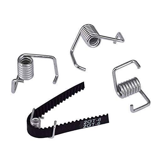 Zeelo 5M GT2 Timing Belt 6mm Width + 4pcs 20 Teeth 5mm Bore Timing Pulley Wheel + 4pcs Idler + 8pcs Tensioner Spring Torsion + 4pcs Gear Clamp Mount Block with Allen Wrench for 3D Printer - color: 5M+4+4+4+8 SET