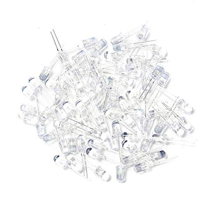CHANZON 100 pcs 5mm Green LED Diode Lights(DC 3V 20mA) - color: D) Green, size: 5mm Round Top