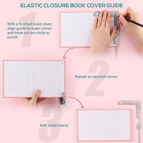 2Pcs/Set,Book Cover Guide,5-in-1 Stainless Steel Metal Bookbinding Cover Tool for Making Book Cover Creating Book or Album Covers Out of Chipboard Makes Creating Covers Out of Chipboard Simple - color: 2Pcs/Set Book Cover Guide