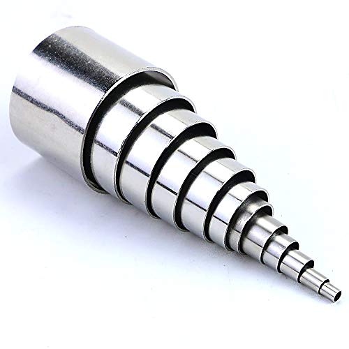 Fireboomoon 12 PCS Hole Hollow Punch Cutter Set with Storage Case,Stainless Steel Round Circle Ring Clay Cutters Ceramics Dotting Baking Indentation Mold Tools for Polymer Clay Pottery Handmade Craft - color: Silver 12pcs Round