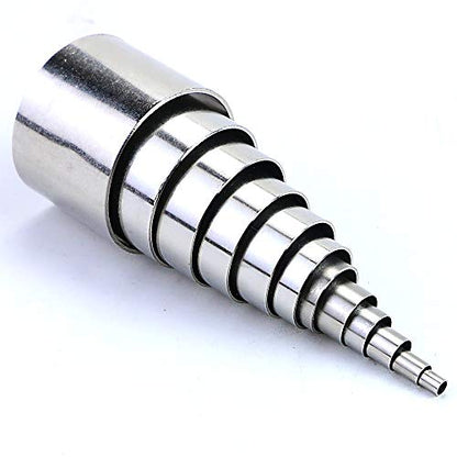 Fireboomoon 12 PCS Hole Hollow Punch Cutter Set with Storage Case,Stainless Steel Round Circle Ring Clay Cutters Ceramics Dotting Baking Indentation Mold Tools for Polymer Clay Pottery Handmade Craft - color: Silver 12pcs Round
