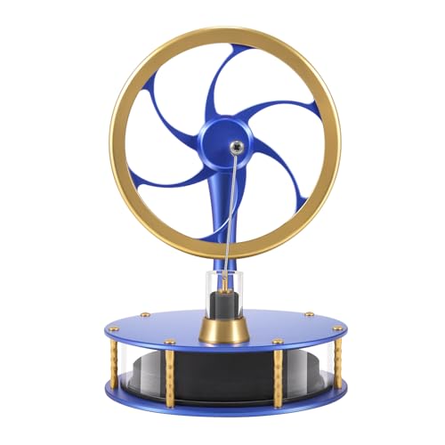 Low Temperature Stirling Engine Kit Steam Heat Educational Model Classroom Teaching Stirling Engine Adult Desktop Educational Toys Brass Aluminum Stirling Engine- HZZ92 PRO Blue - color: Pro Blue