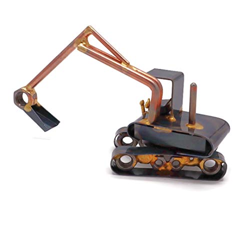 Excavator Collectible Handmade Metal Art Figurine, Desk Accessories, Trophy, Boss Gift, Home Office Décor, Construction Worker Gift - style: Excavator