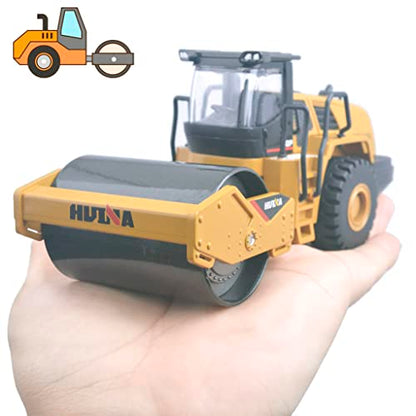Ailejia 1/50 Scale Diecast Road Roller Toy Models Construction Vehicle Model Grader Engineering Road Planer Vehicle Toys for Kids (Road Roller) - color: Road Roller